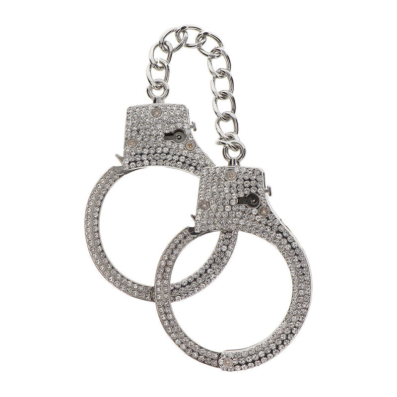 
                      
                        TABOOM Rhinestone Encrusted Wrist Cuffs In Silver
                      
                    