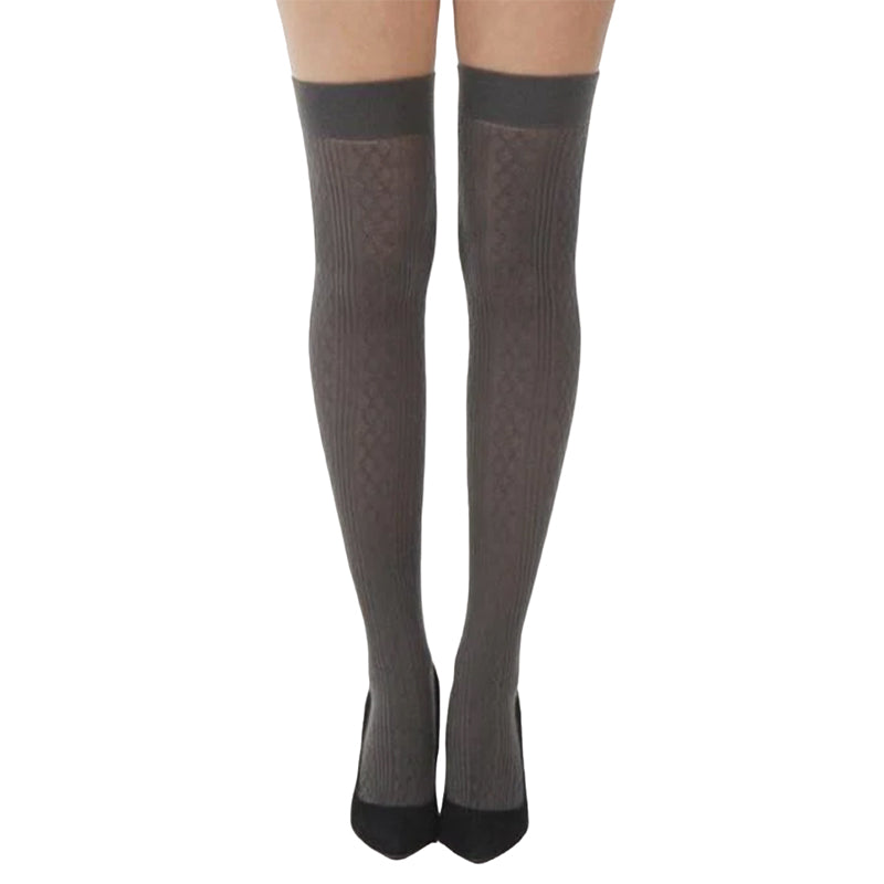 Pamela Mann Soft Acrylic Cable Knit Over The Knee Socks