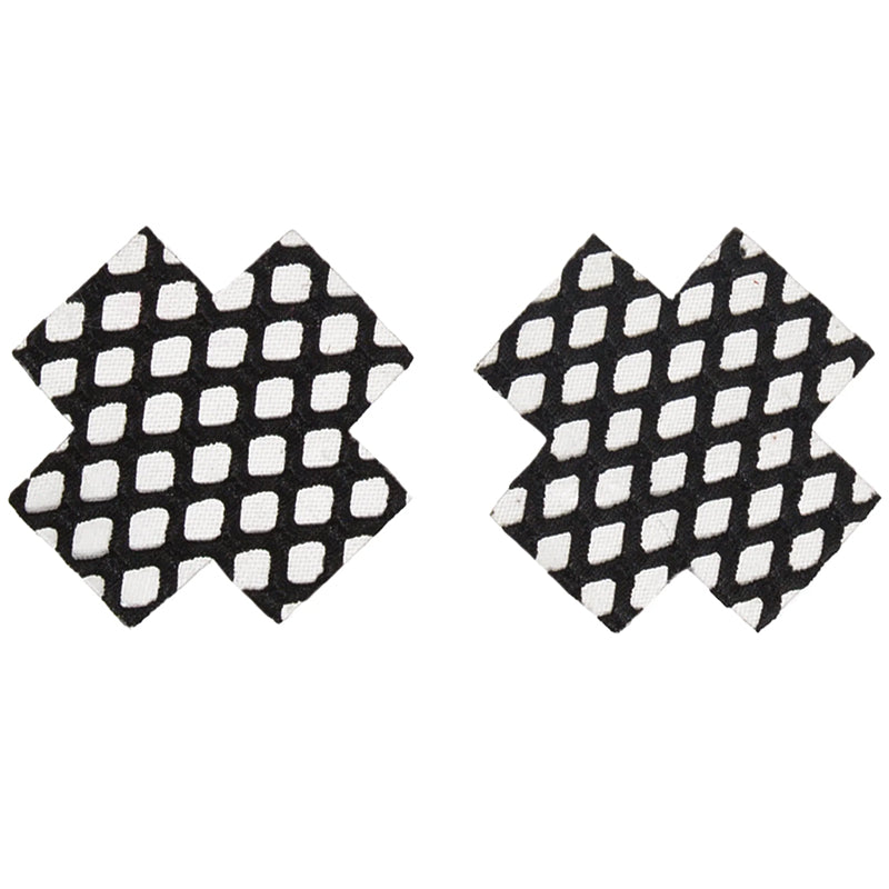 
                      
                        Coquette Cross Shaped Fishnet Nipple Covers
                      
                    