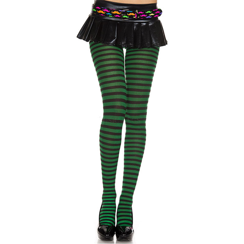 
                      
                        Music Legs Opaque Striped Ringer Tights
                      
                    