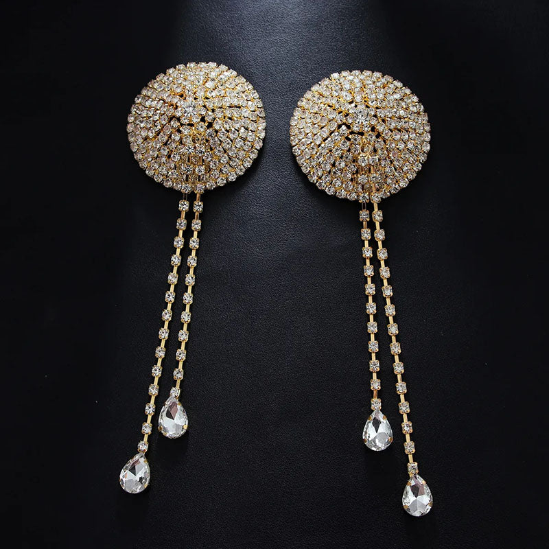 
                      
                        DRIP Round Diamante Nipple Covers With Dangling Tassel
                      
                    