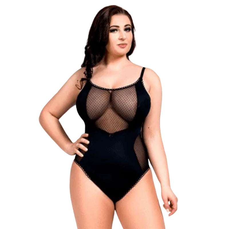 Nine X Soft Stretch Fuller Figure Mesh Panel Body