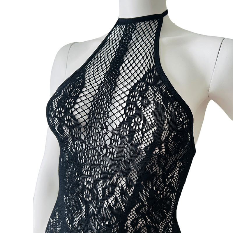 
                      
                        VENUS Black Lace Halter Neck Bodysuit
                      
                    