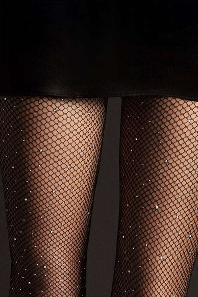 Brilliance Rhinestone Fishnet Tights