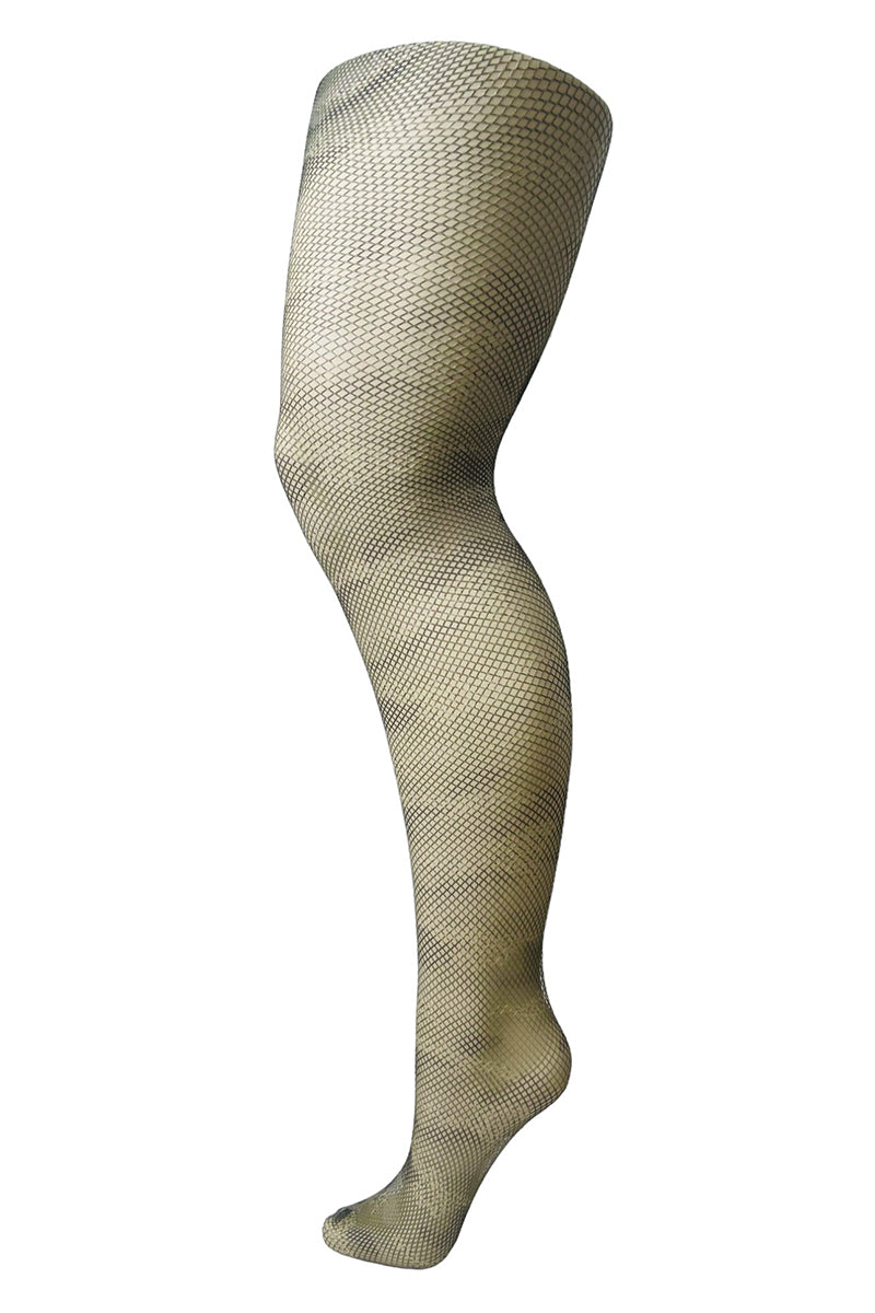 Pamela Mann Plus Size Camouflage Print Fishnet Tights