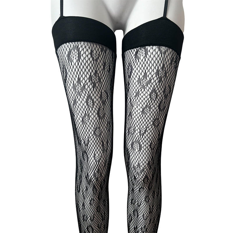 
                      
                        Leopard Print Fishnet Stockings With Attached Garter
                      
                    