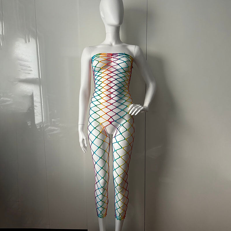 
                      
                        Music Legs Strapless Diamond Net Rainbow Bodystocking
                      
                    