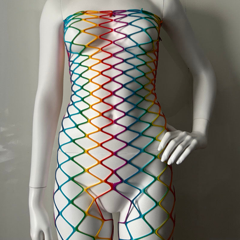 
                      
                        Music Legs Strapless Diamond Net Rainbow Bodystocking
                      
                    