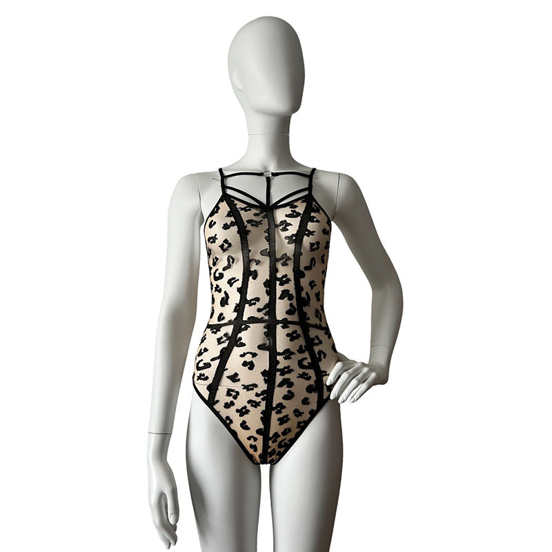 
                      
                        Elegant Moments Sheer Leopard Print Teddy
                      
                    