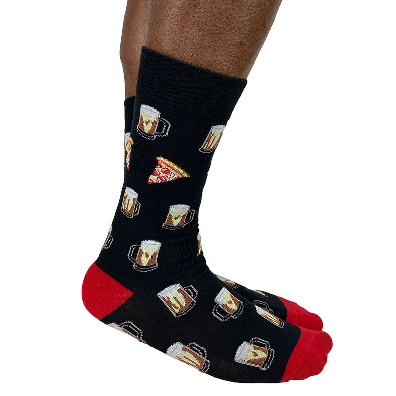 Men's Cotton Blend Game Night Print Crew Socks