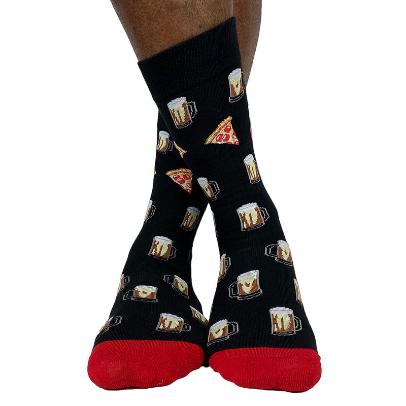 Men's Cotton Blend Game Night Print Crew Socks