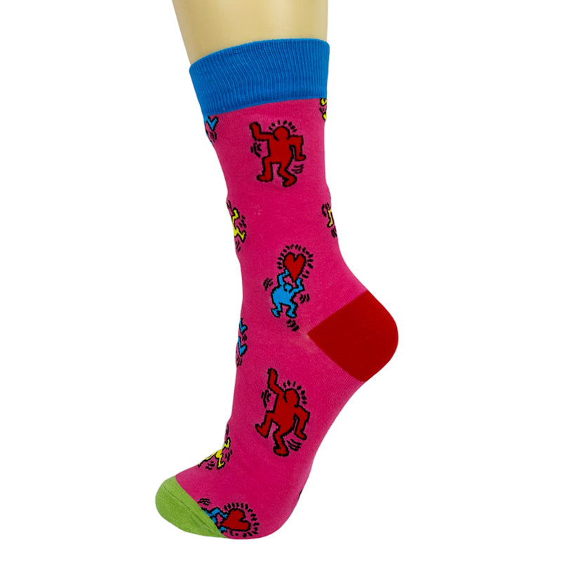 Cotton Blend Dancing Figures Ankle Socks