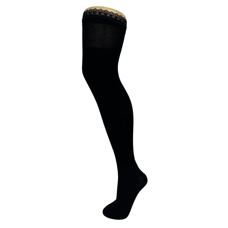 
                      
                        Milena Cotton Blend Over The Knee Socks With Lace Trim
                      
                    