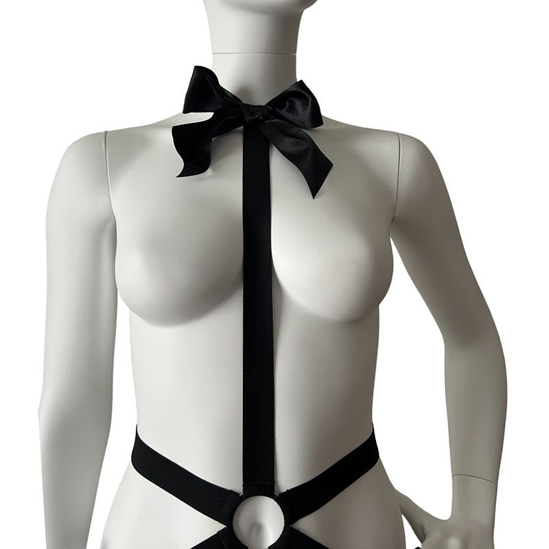 
                      
                        COCKTAIL Satin Straps And Bow Ouvert Bodysuit
                      
                    