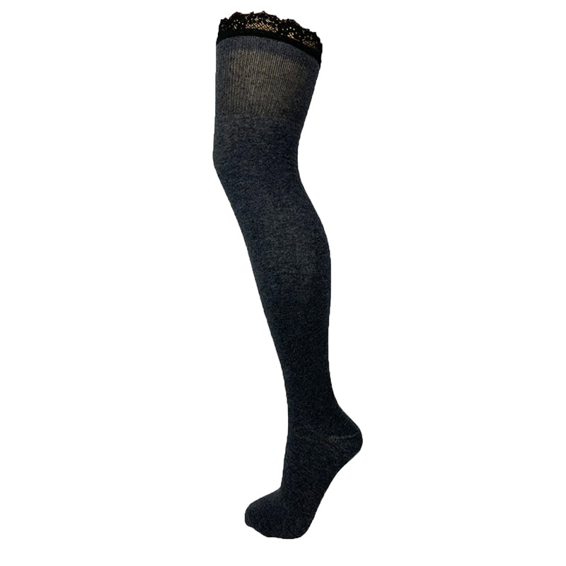 
                      
                        Milena Cotton Blend Over The Knee Socks With Lace Trim
                      
                    