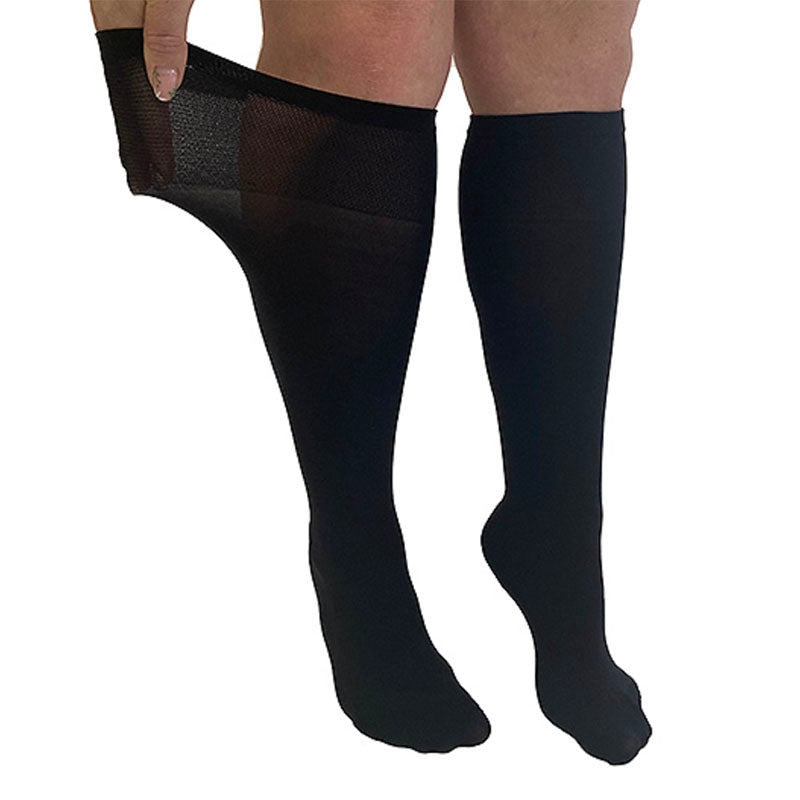 Pamela Mann 40 Denier Opaque Extra Wide Comfort Top Knee Highs