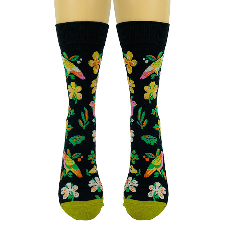 Flirt Cotton Blend Bird & Flower Socks