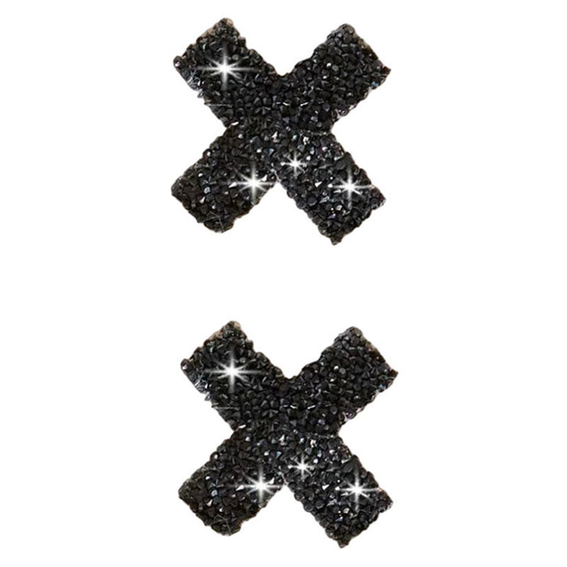 
                      
                        Rhinestone Encrusted X Shaped Nipple Covers
                      
                    