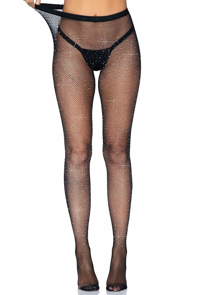 Brilliance Rhinestone Fishnet Tights