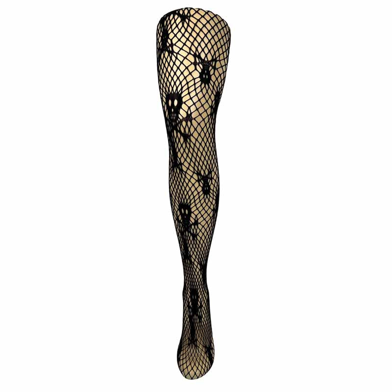 Diamond Net Skull And Bone Tights