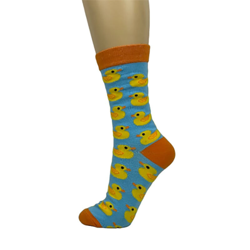 Cotton Blend Rubber Duckie Ankle Socks