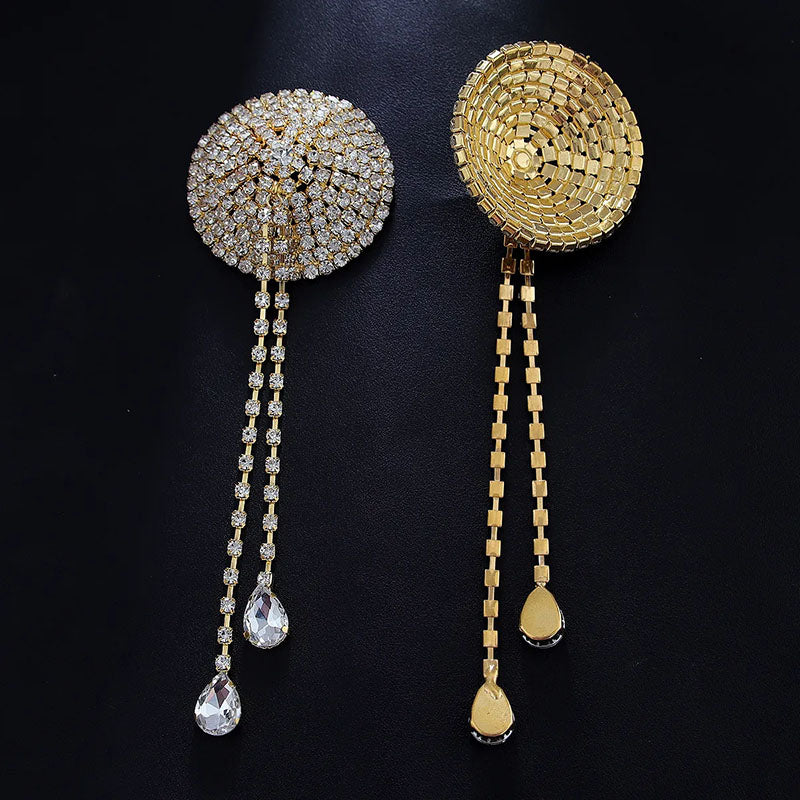 
                      
                        DRIP Round Diamante Nipple Covers With Dangling Tassel
                      
                    