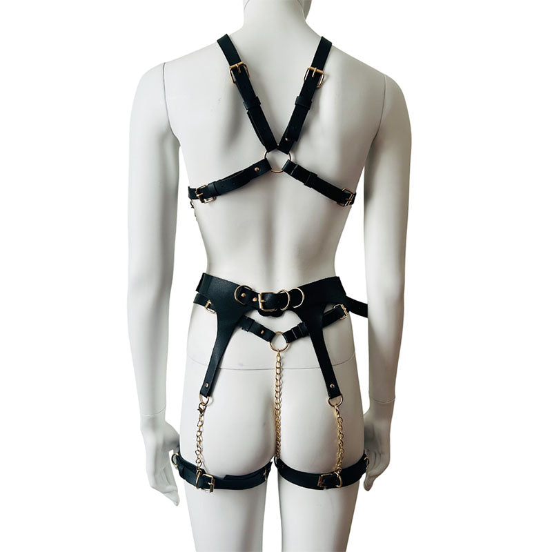 
                      
                        RELENT 3 Piece Vegan Leather & Chain Fetish Set
                      
                    