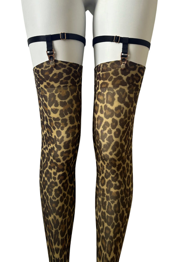 70 Denier Opaque Leopard Print Stockings