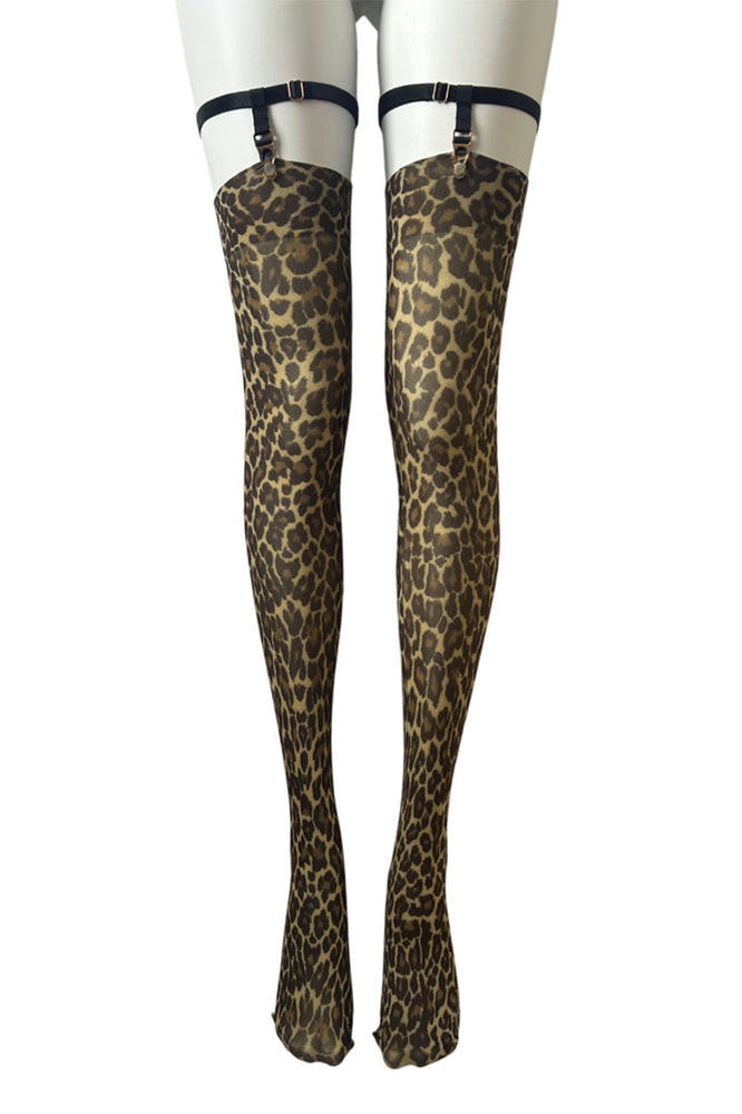 70 Denier Opaque Leopard Print Stockings