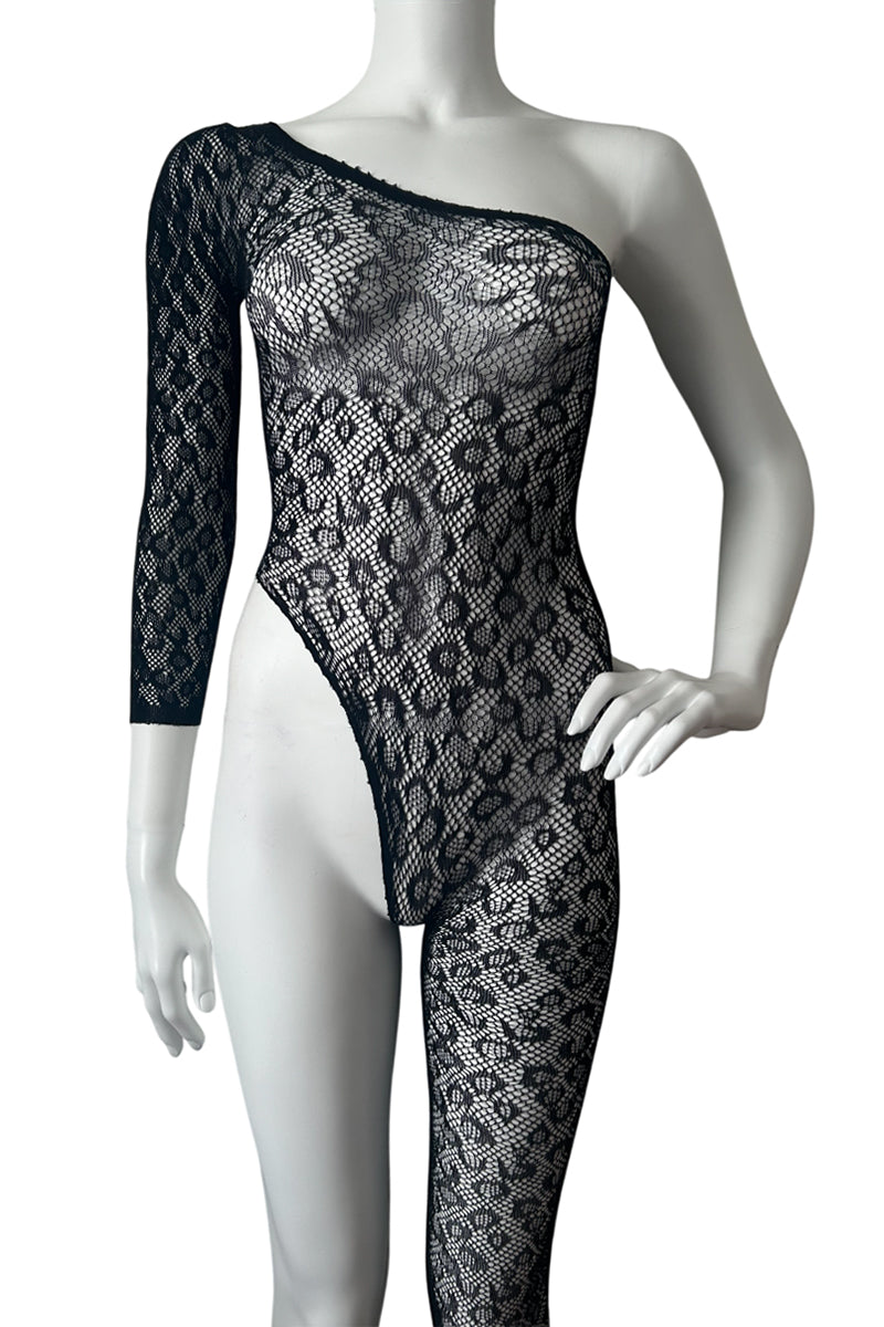 PLAYA Footless Bodystocking With One Sleeve & One Leg