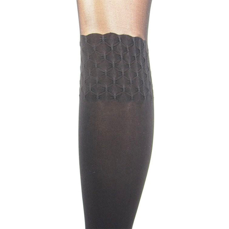 Mock Stocking Tights With Pinched Pattern