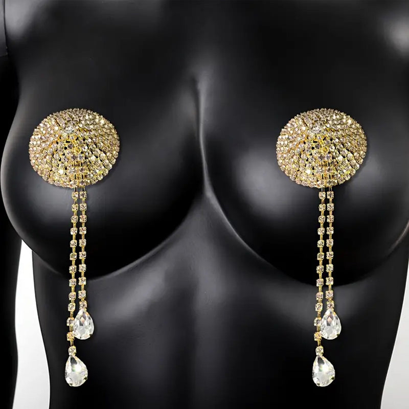 
                      
                        DRIP Round Diamante Nipple Covers With Dangling Tassel
                      
                    