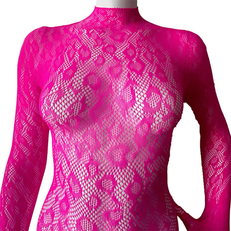 
                      
                        KITTY Gloved Woven Fishnet Leopard Print Bodystocking
                      
                    