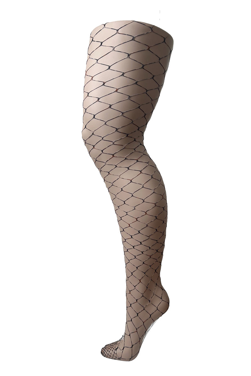 Pamela Mann Plus Size Extra Large Net Leopard Print Tights