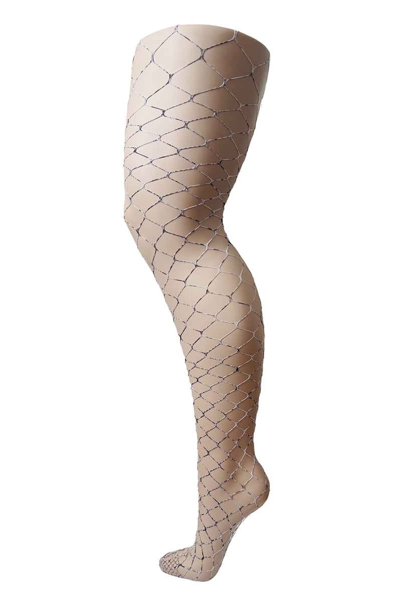 Pamela Mann Plus Size Extra Large Net Snake Print Tights