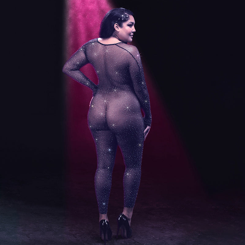 CalExotics Radiance Plus Size Crotchless Footless Catsuit