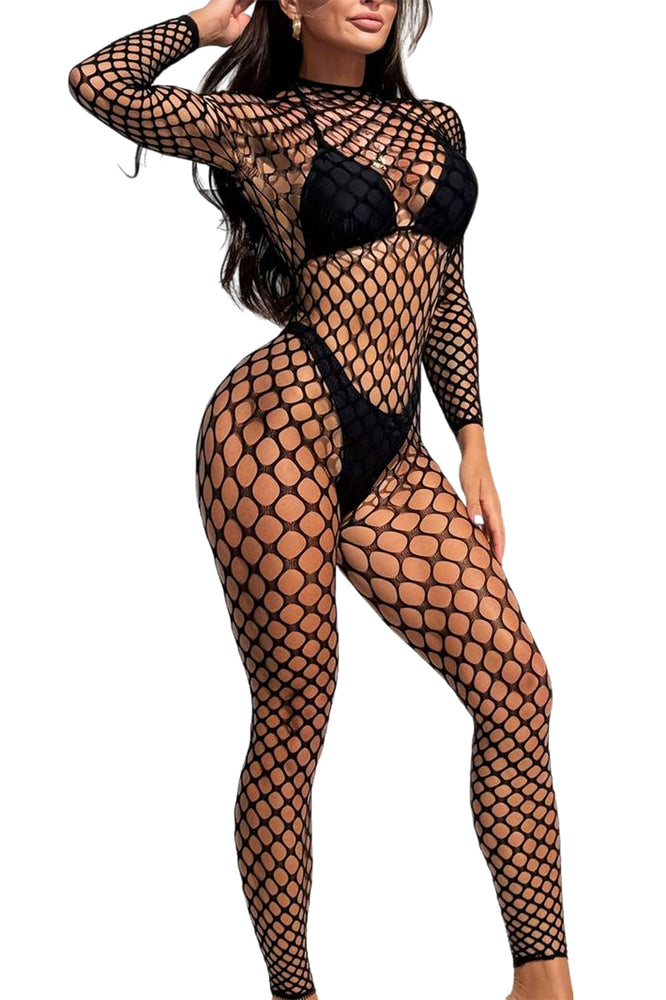 MILKSHAKE Ring Net Open Back Footless Bodystocking