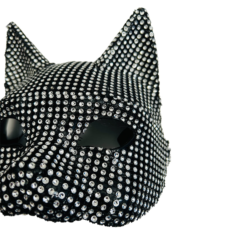 DISCO Cat 3D Rigid Rhinestone Mask