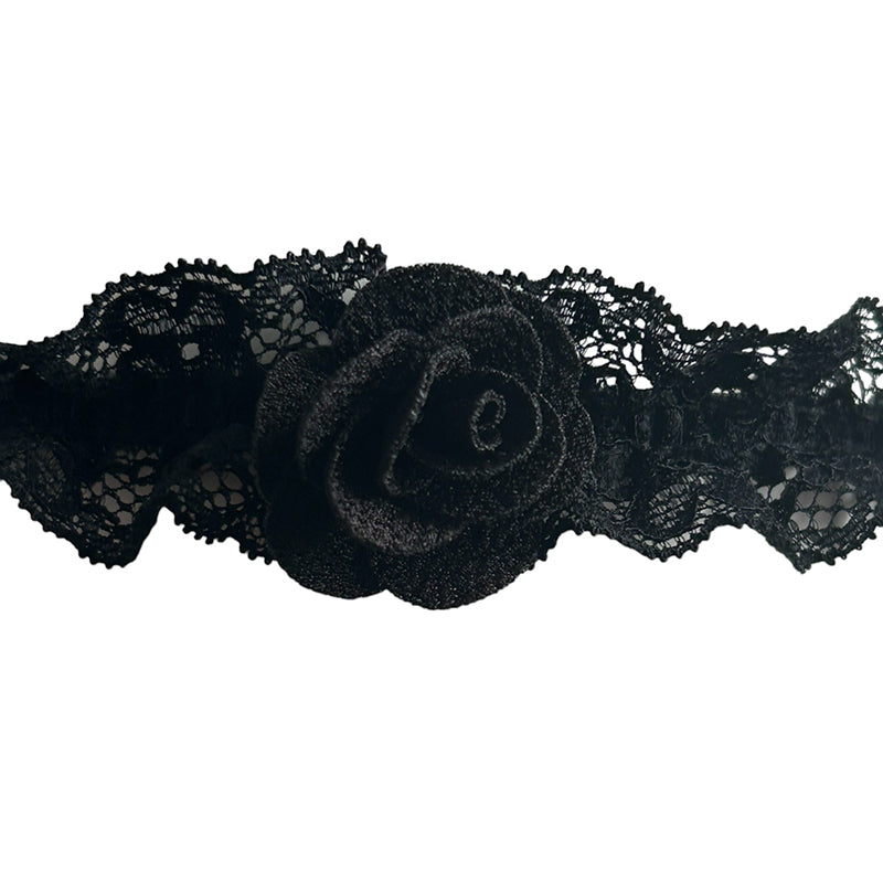 
                      
                        Plus Size Black Bridal Wedding Garter With Rose Bud Detail
                      
                    