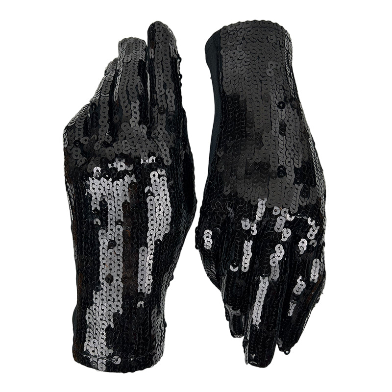 Wrist Length Sequin Gloves