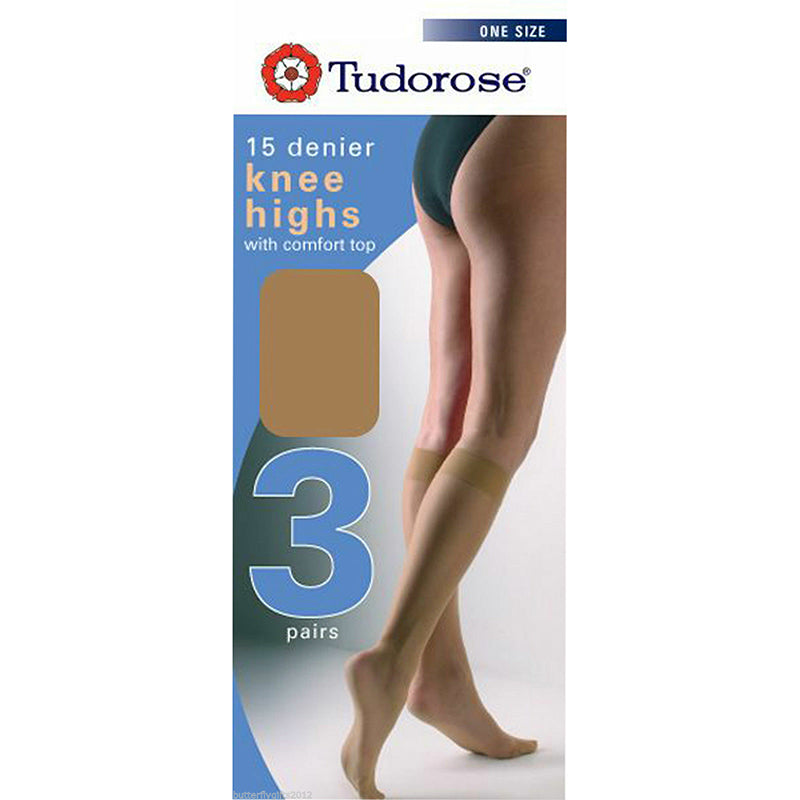 
                      
                        Tudorose 15 Denier Smooth Knit Knee HighSocks 3 Pair Pack
                      
                    