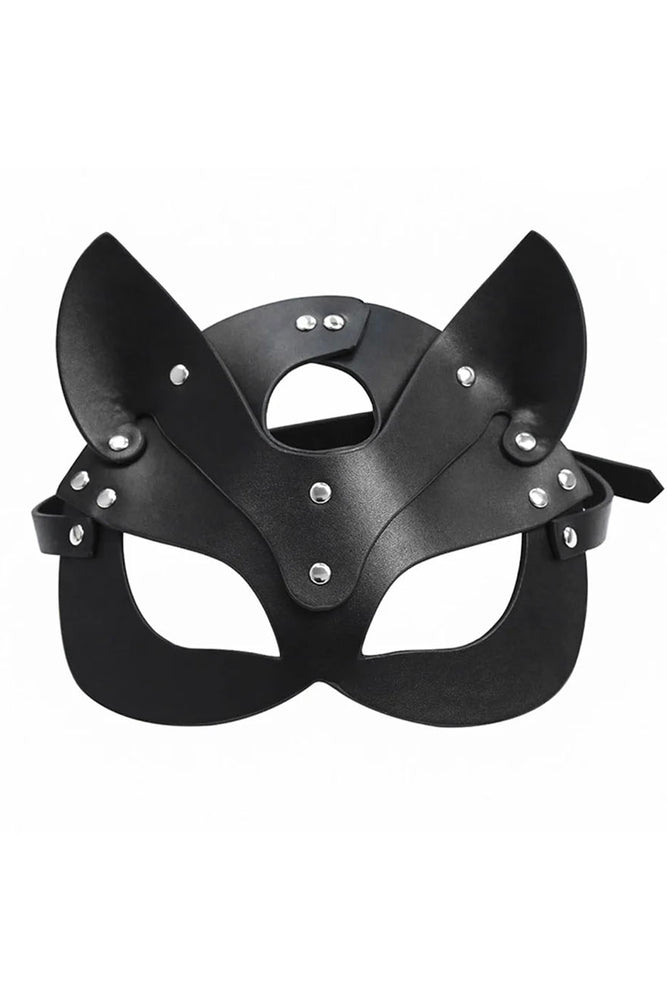 
                      
                        Naughty Kitty Vegan Leather Stud Cat Mask
                      
                    