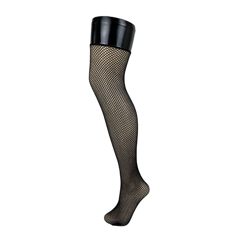 
                      
                        Elegant Moments Vinyl Top Fishnet Thigh Highs
                      
                    