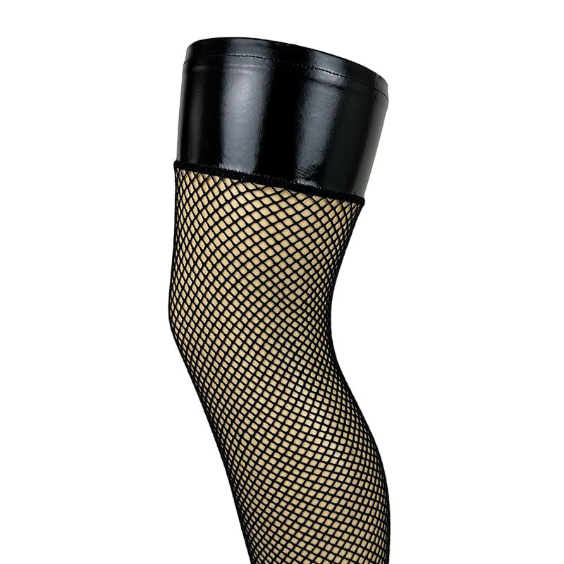 
                      
                        Elegant Moments Vinyl Top Fishnet Thigh Highs
                      
                    