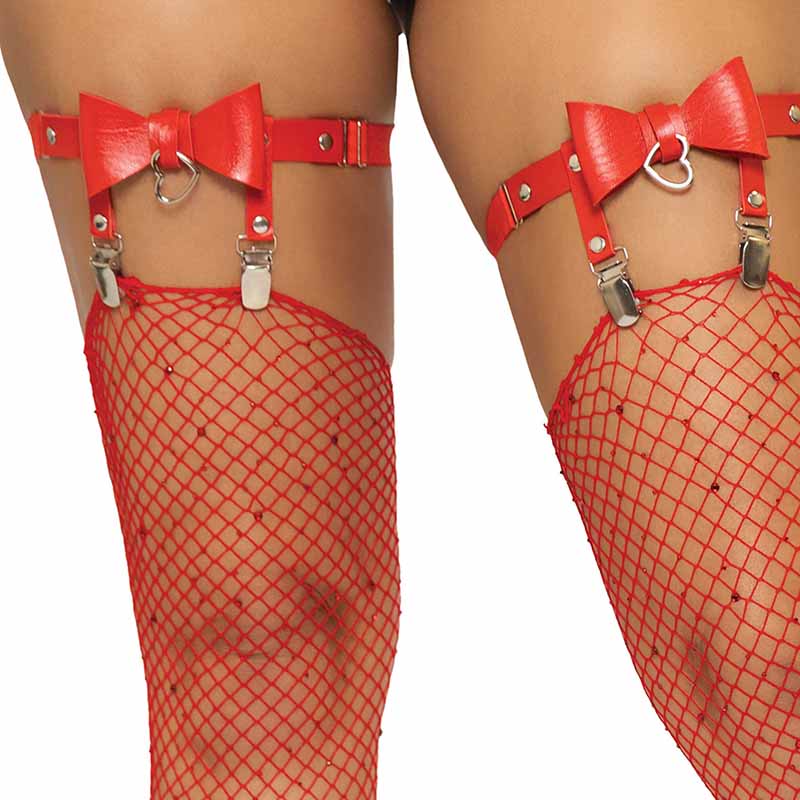 
                      
                        Leg Avenue Vegan Patent Leather Bow Garters
                      
                    