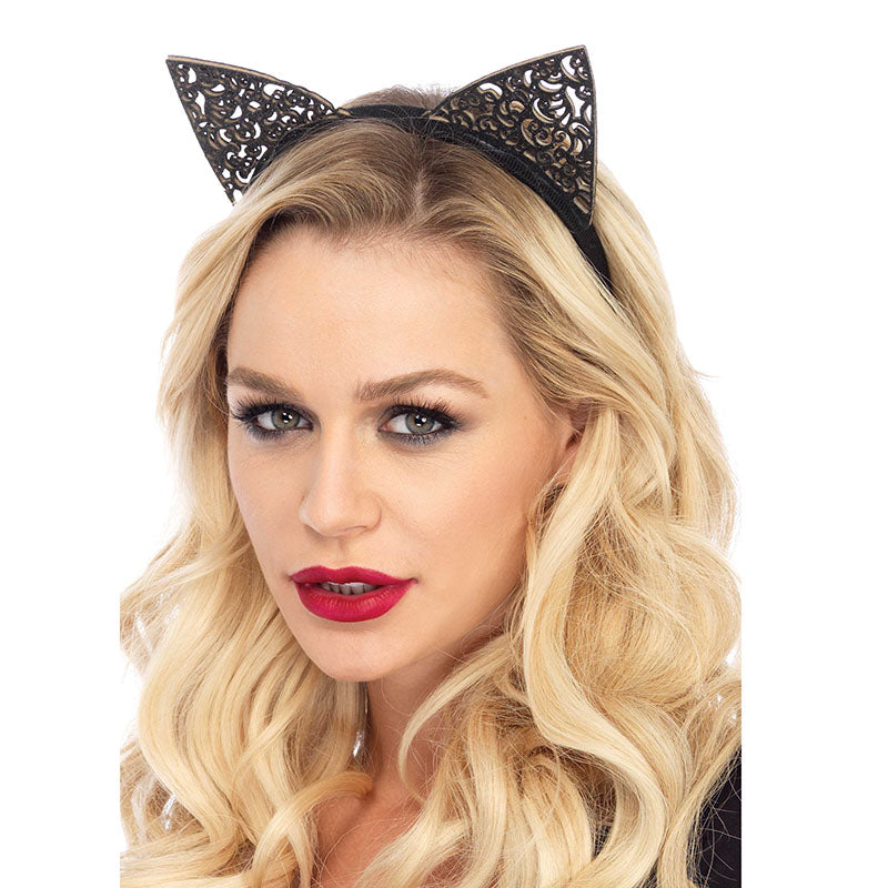 Leg Avenue Filigree Cat Ear Hair Band - Leggsbeautiful