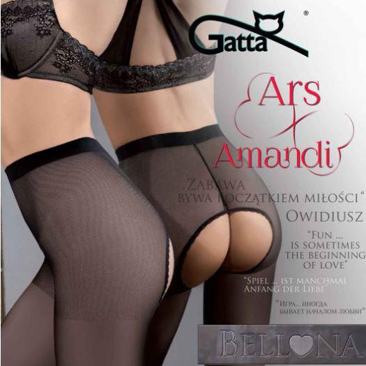 Gatta Amandi Sheer Crotchless Tights - Leggsbeautiful