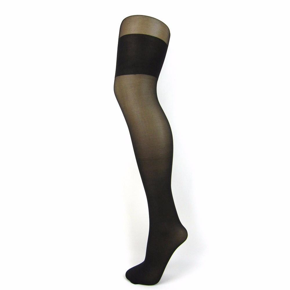 Thick Band Mock Stocking Suspender Tights - Leggsbeautiful