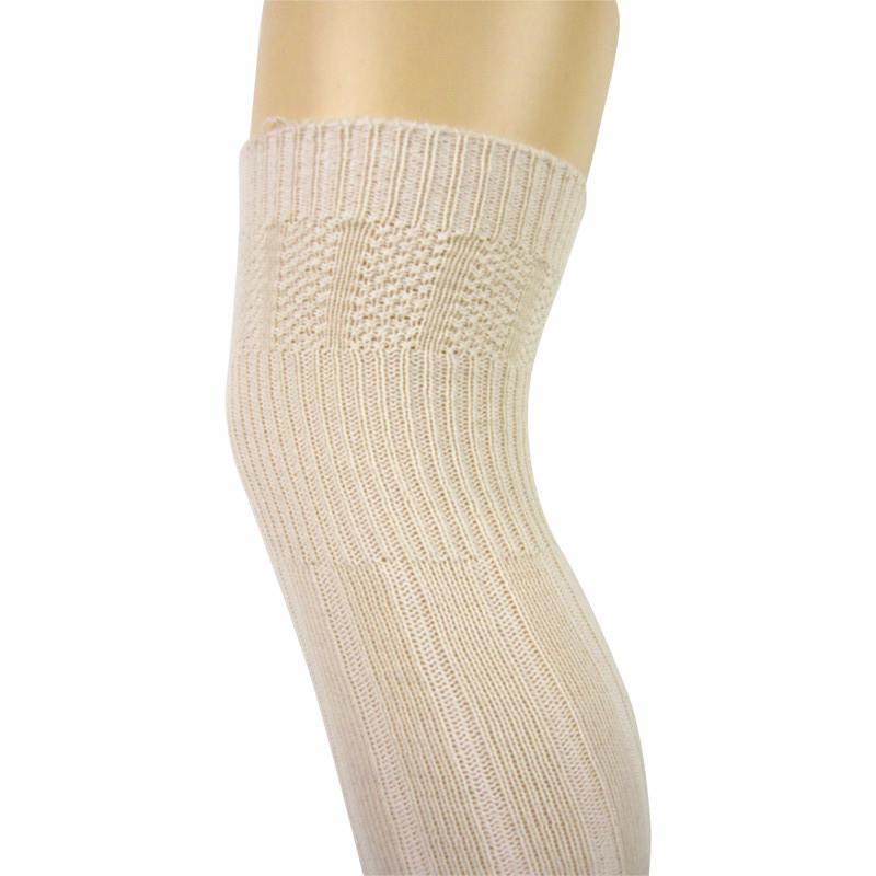 Soft Wool/Acrylic Blend Ribbed Knit Over The Knee Socks - Leggsbeautiful