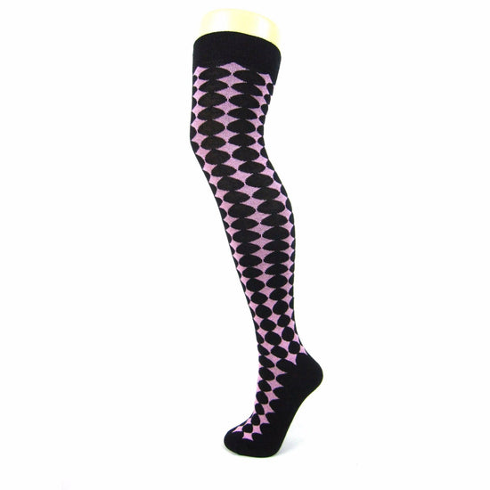 Retro Circle Pattern Over The Knee Socks - Leggsbeautiful